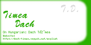 timea dach business card